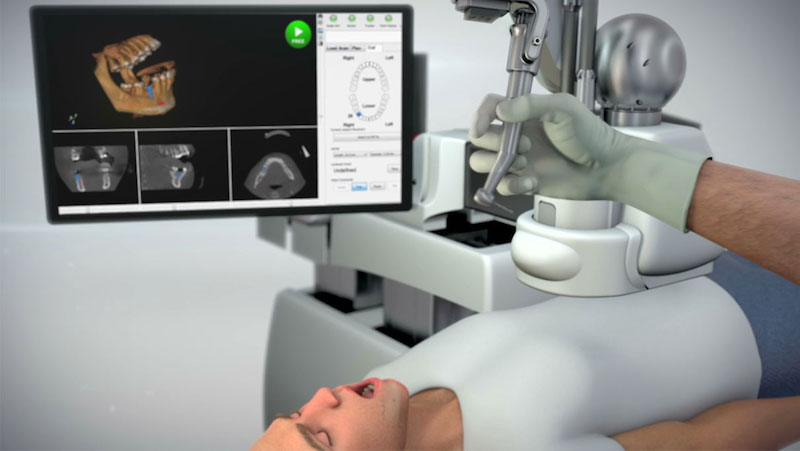 Computer generated image of patient in dental chair